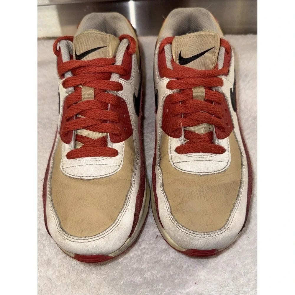 Nike Air Max 90 Leather Size 6Y CD6864-200‎ Sesame Red Clay